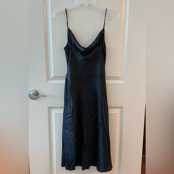 L'AGENCE NYLA COWL NECK MINI SLIP DRESS SILK CHARMEUSE - Picture 7 of 16